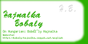 hajnalka bobaly business card